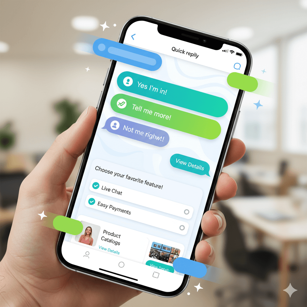 Bulk SMS marketing featuring interactive replies.