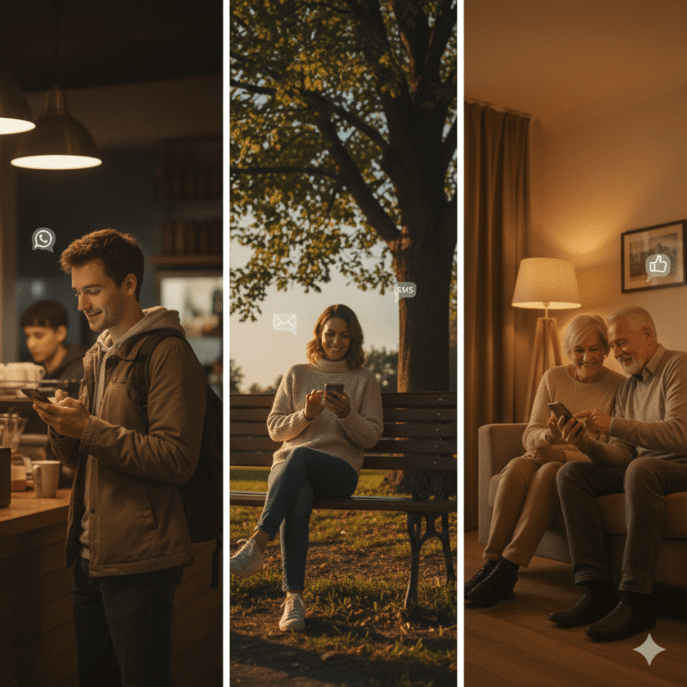 Users checking notifications from Bulk SMS marketing.