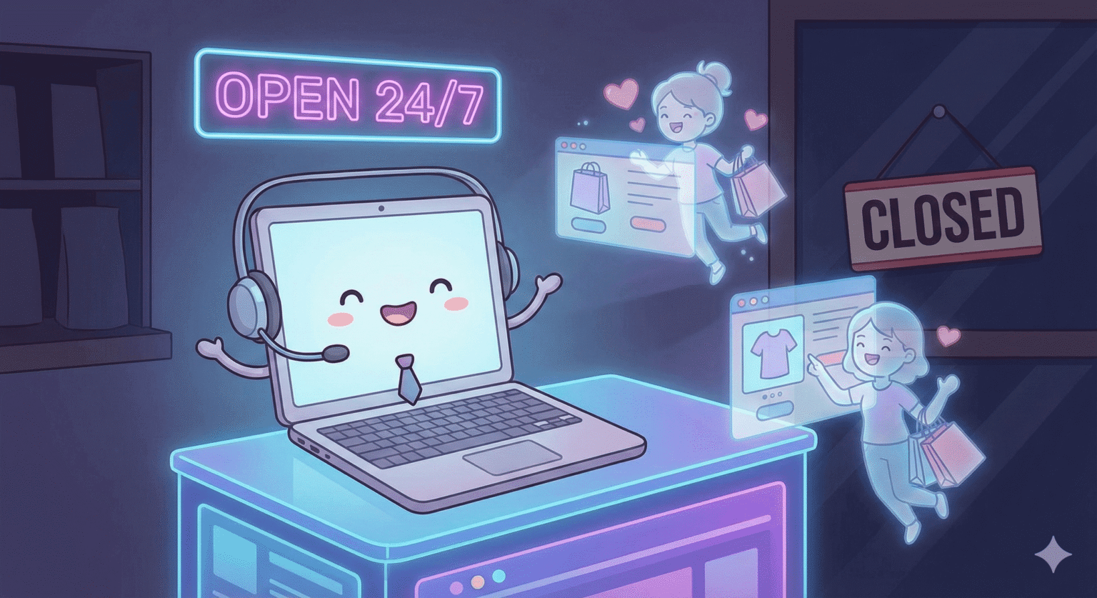 Website working 24/7 through an effective digital sales strategy.